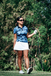 Blue Palm Golf Polo Women